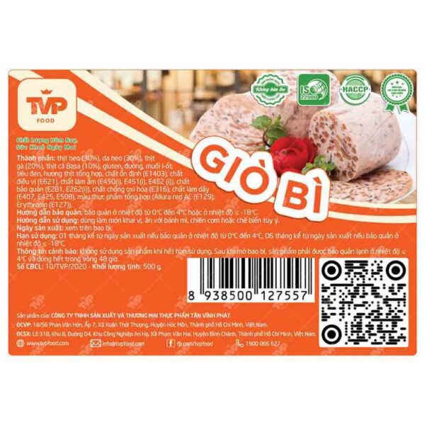 Gio bi TVP 500g Banh Mien Trung Xuan Ha Food